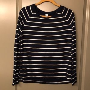 Navy long sleeve boxy sweater